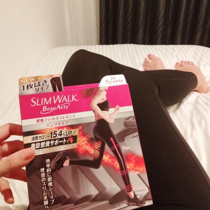 スリムウォーク Beau-Acty 燃焼フィットネスレギンス/SLIMWALK/着圧ソックス・レギンスを使ったクチコミ(2枚目)