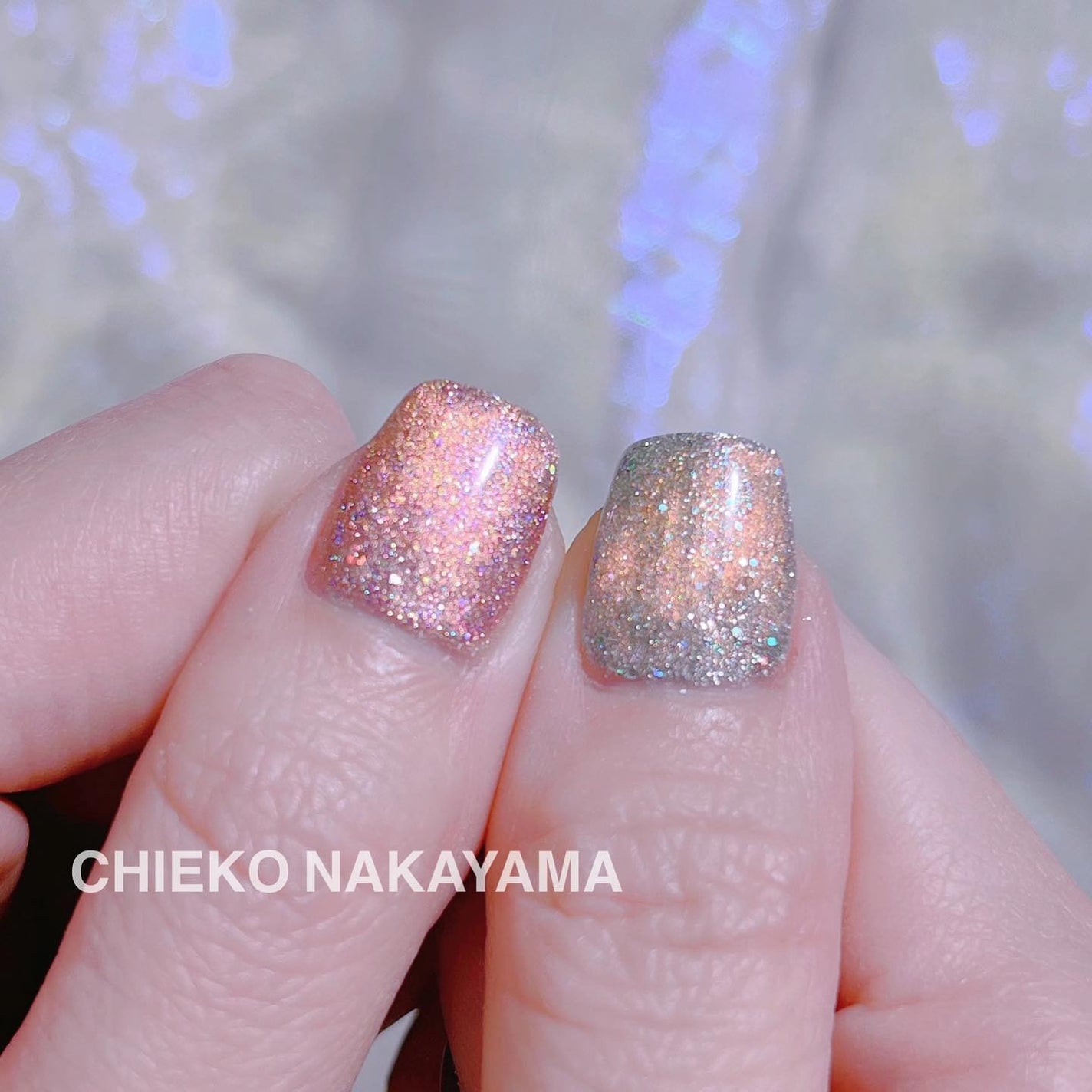 なかやまちえこ on LIPS 「グリッターみたいなマグネットみたいな⠀かわいすぎるマイネイル💅..」(2枚目)