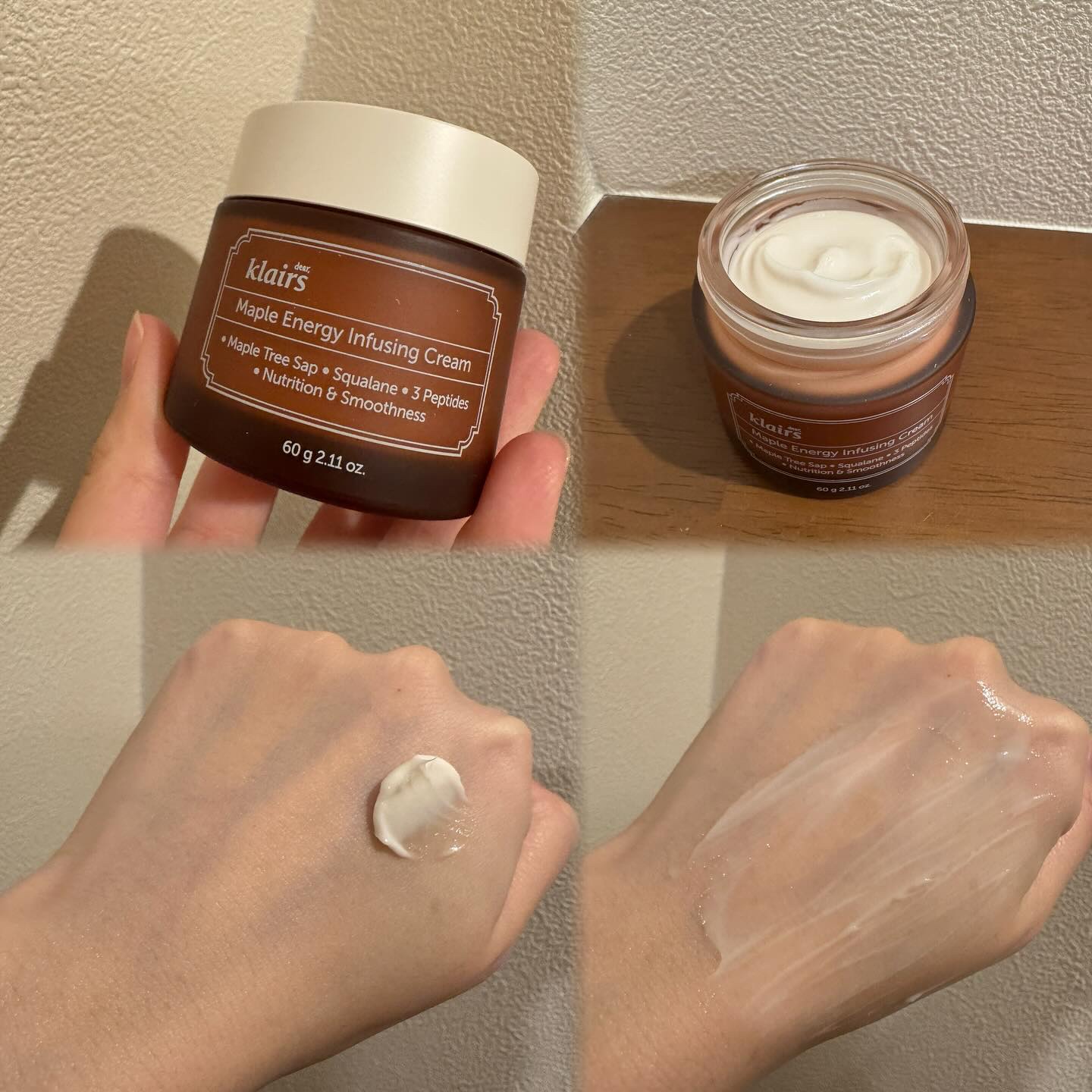 メープルエナジーインフュージングクリーム/Klairs/フェイスクリームを使ったクチコミ（3枚目）