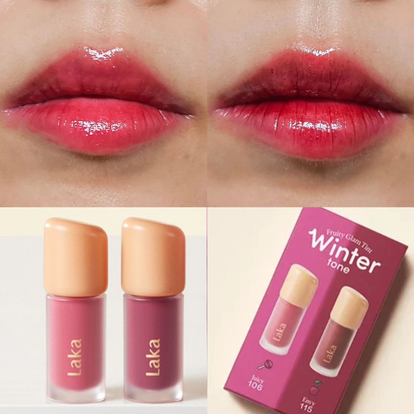 フルーティーグラムティント ミニデュオ/Laka/リップティントを使ったクチコミ(6枚目)