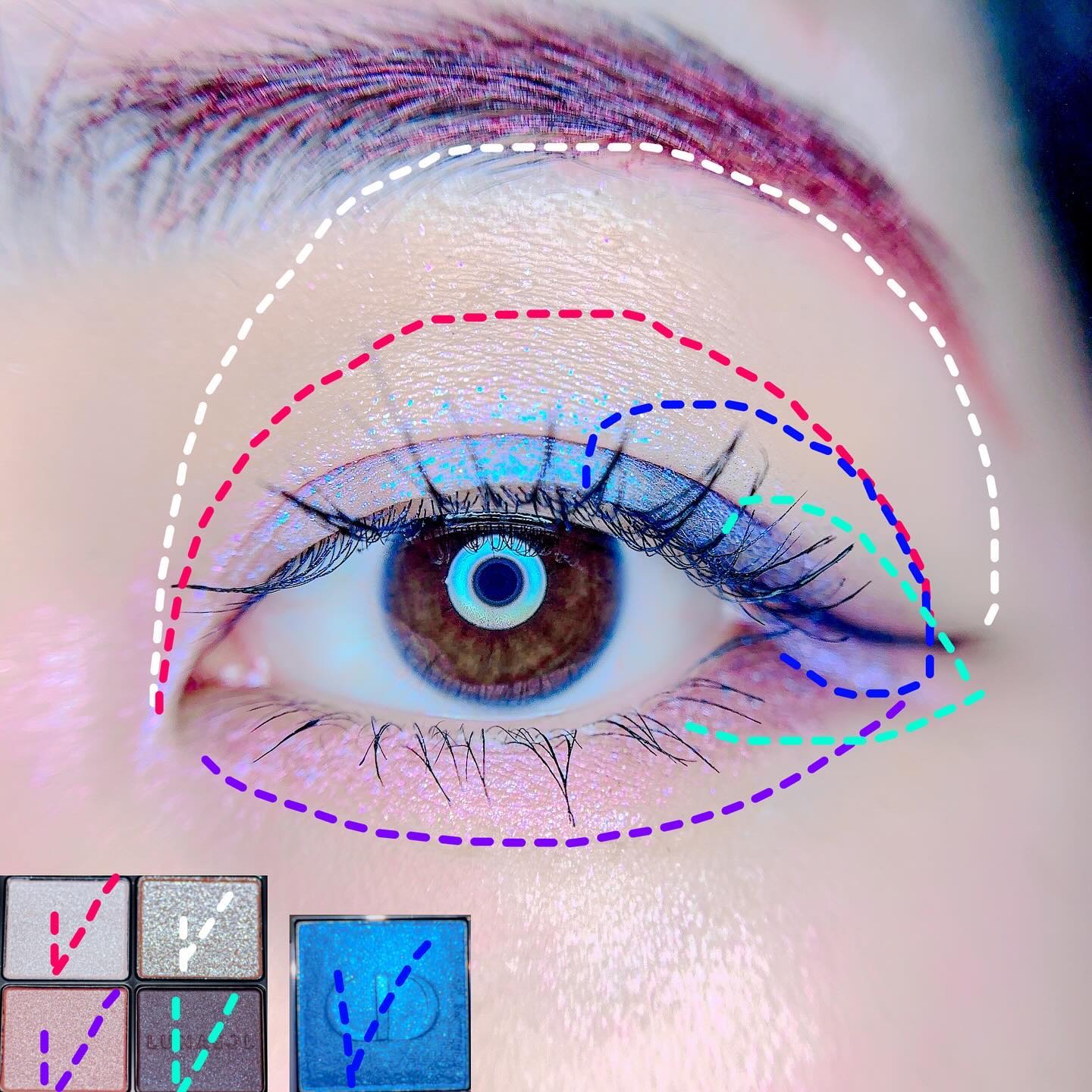 ディオールショウ モノ クルール 162 ブルー バヤデール/Dior/アイシャドウを使ったクチコミ（2枚目）