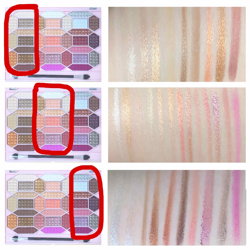 30COLORSEYESHADOWPALETTE/Dolly Angel/アイシャドウパレットを使ったクチコミ(3枚目)