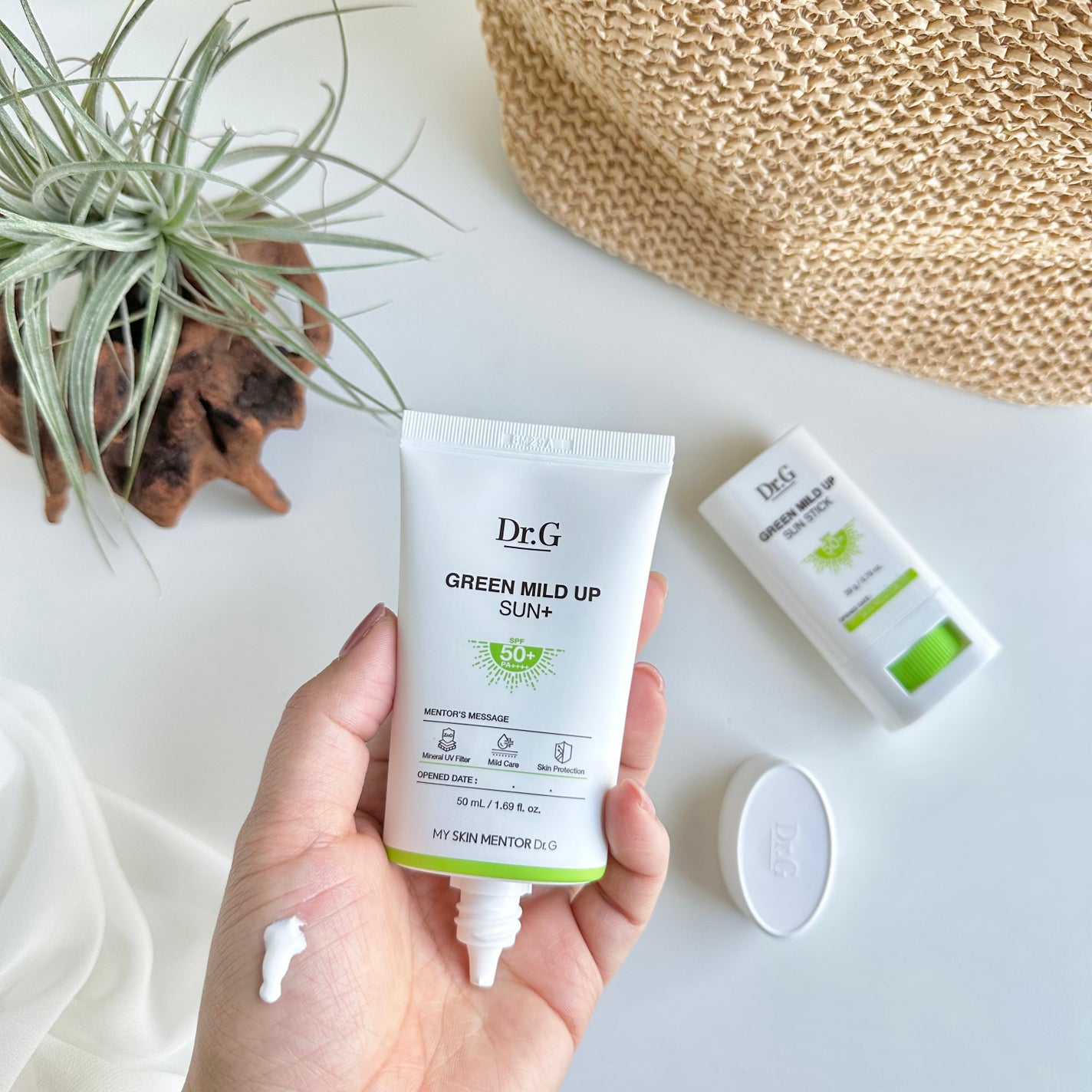 グリーンマイルドアップサンプラス/Dr.G/日焼け止めクリームを使ったクチコミ(2枚目)