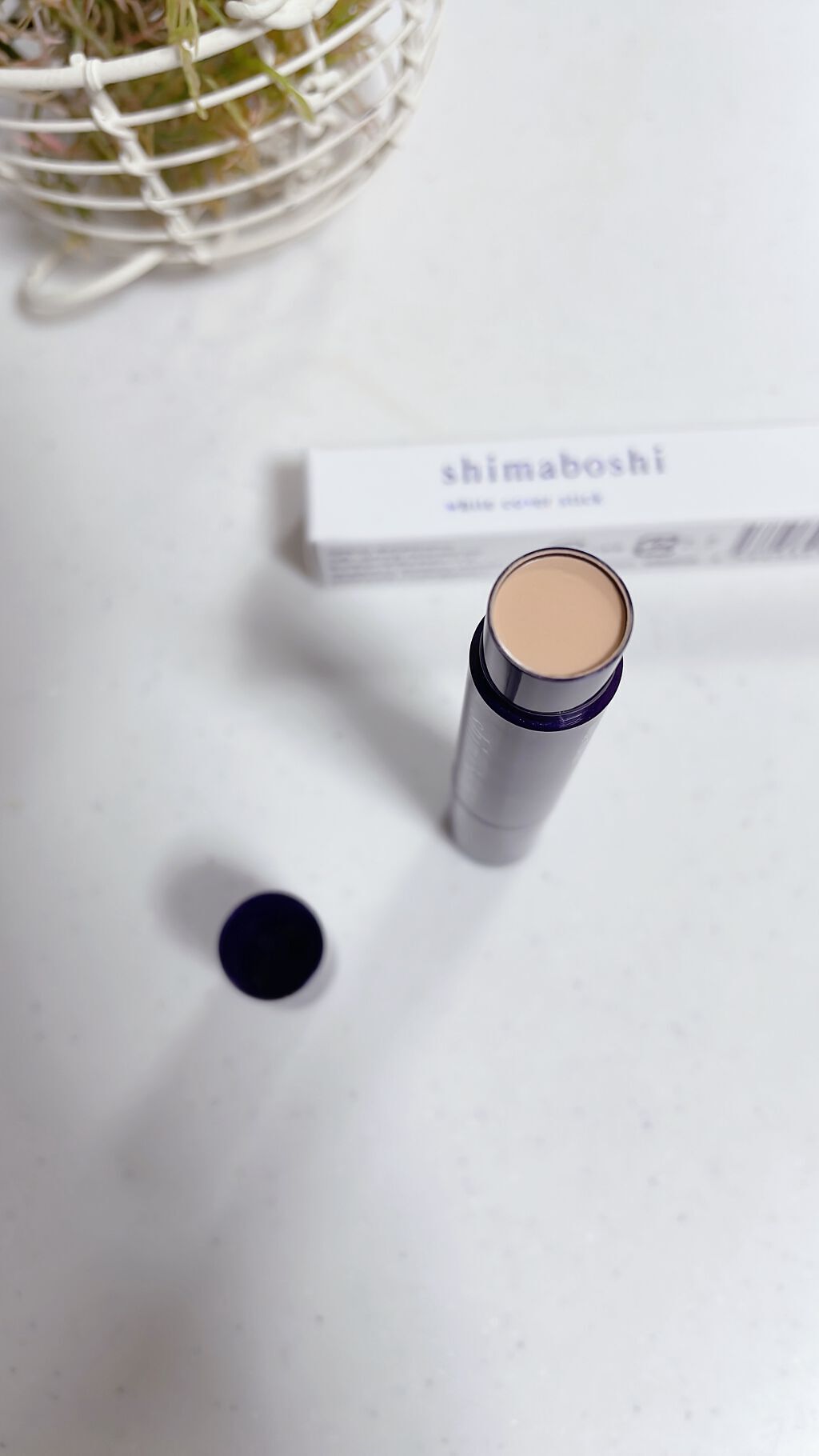 ホワイトカバースティック/shimaboshi/化粧下地を使ったクチコミ（2枚目）