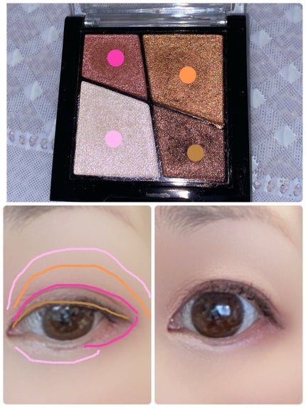 UR GLAM VELVET EYE COLOR PALETTE/U R GLAM/アイシャドウパレットを使ったクチコミ(2枚目)
