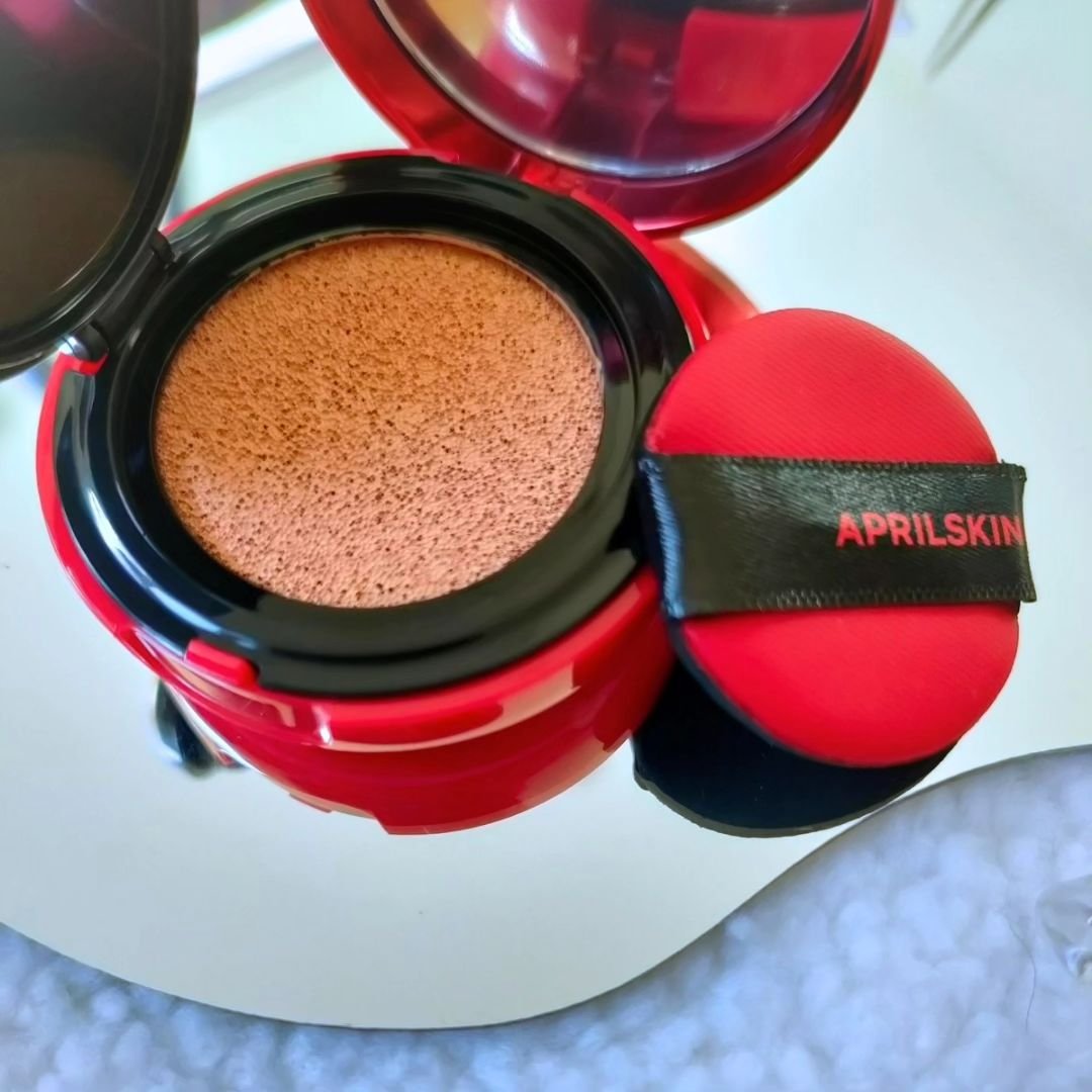 ハイパーカバーフィットクッション red/APRILSKIN/クッションファンデーションを使ったクチコミ（2枚目）