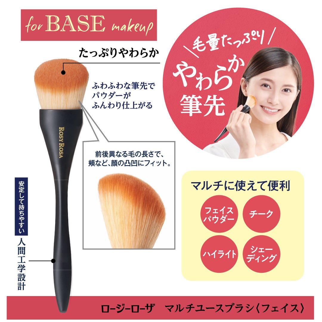 マルチユースブラシ〈フェイス〉/ロージーローザ/メイクブラシを使ったクチコミ(2枚目)