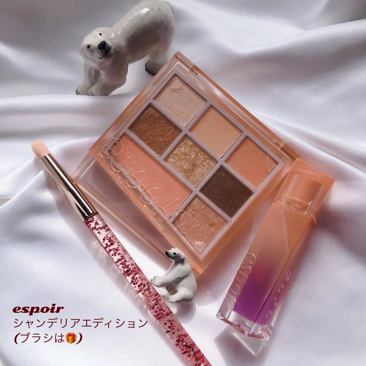 シャンデリアエディション(アイシャドウ/リップグロス) リップグロス　グレイシア(シャンデリア)/espoir/メイクアップキットを使ったクチコミ（1枚目）