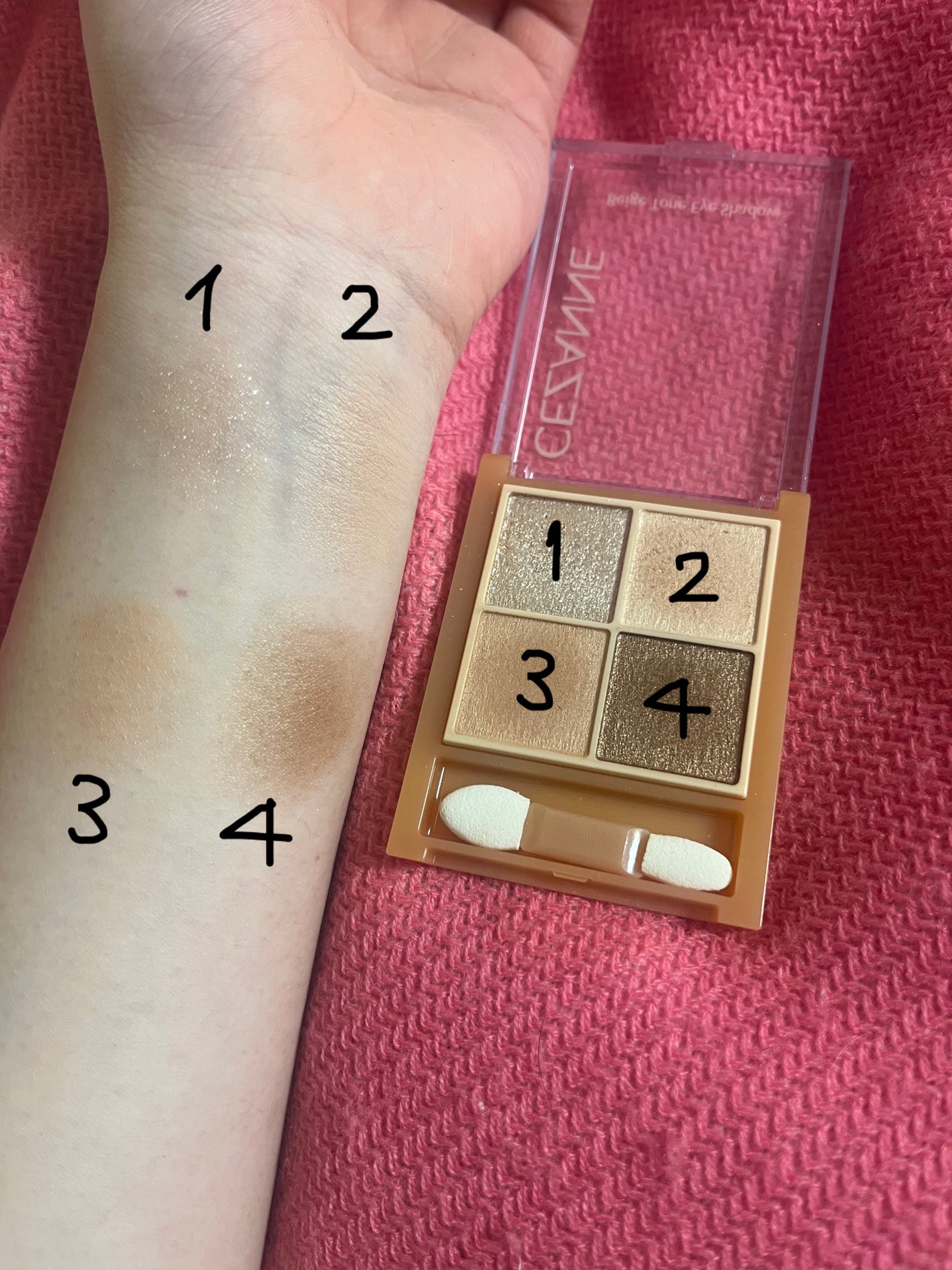 ベージュトーンアイシャドウ/CEZANNE/アイシャドウパレットを使ったクチコミ(2枚目)