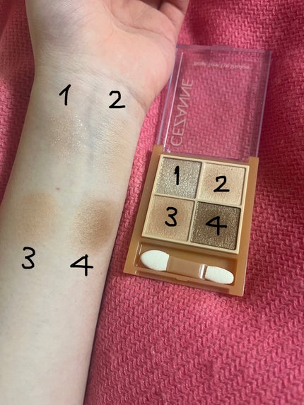 ベージュトーンアイシャドウ/CEZANNE/アイシャドウパレットを使ったクチコミ(2枚目)