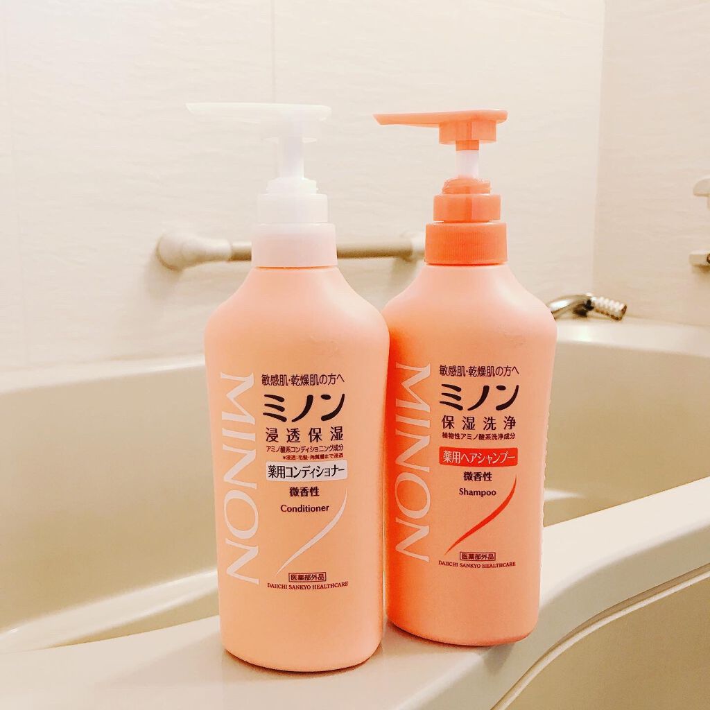ミノン薬用ヘアシャンプー/薬用コンディショナー/ミノン/市販シャンプーを使ったクチコミ(1枚目)