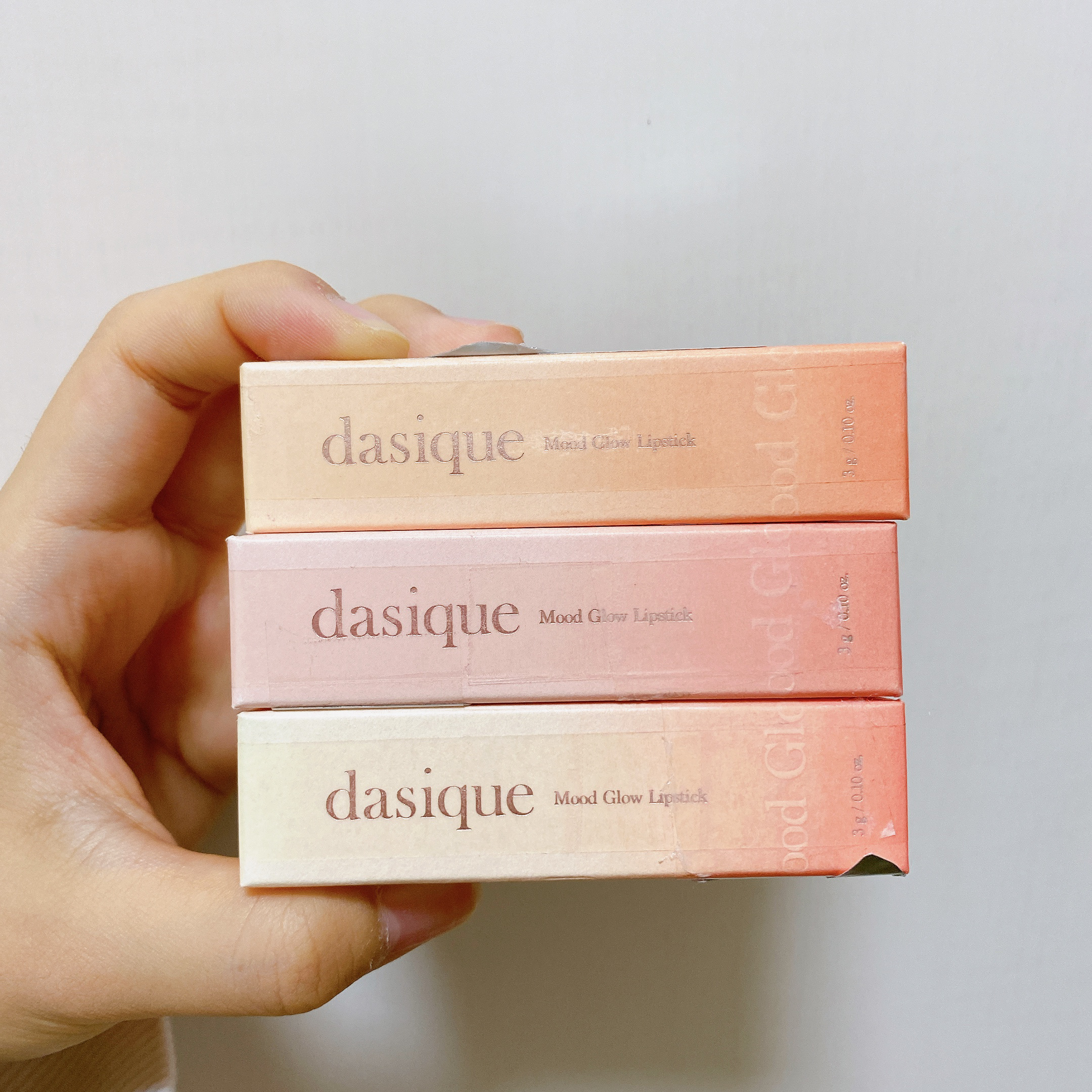 ムードグロウリップスティック 06 メロウコーラル/dasique/口紅を使ったクチコミ（3枚目）