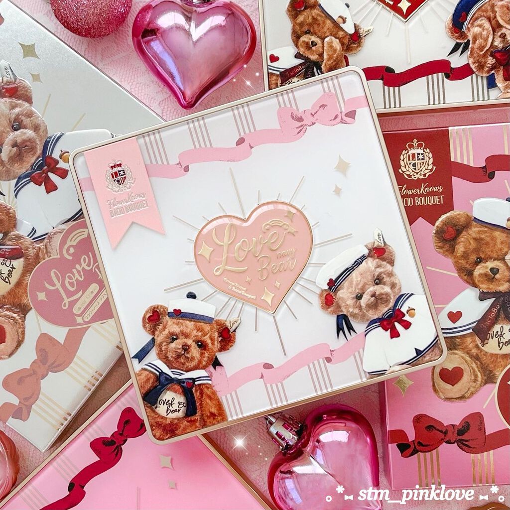 Love Bear 9色 アイシャドウパレット レッドビーンミルクティー/FlowerKnows/アイシャドウパレットを使ったクチコミ（2枚目）