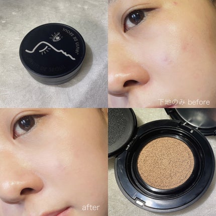 ジャビンドゥソウル ウインクファンデーションパクト/Javin De Seoul/クッションファンデーションを使ったクチコミ(4枚目)