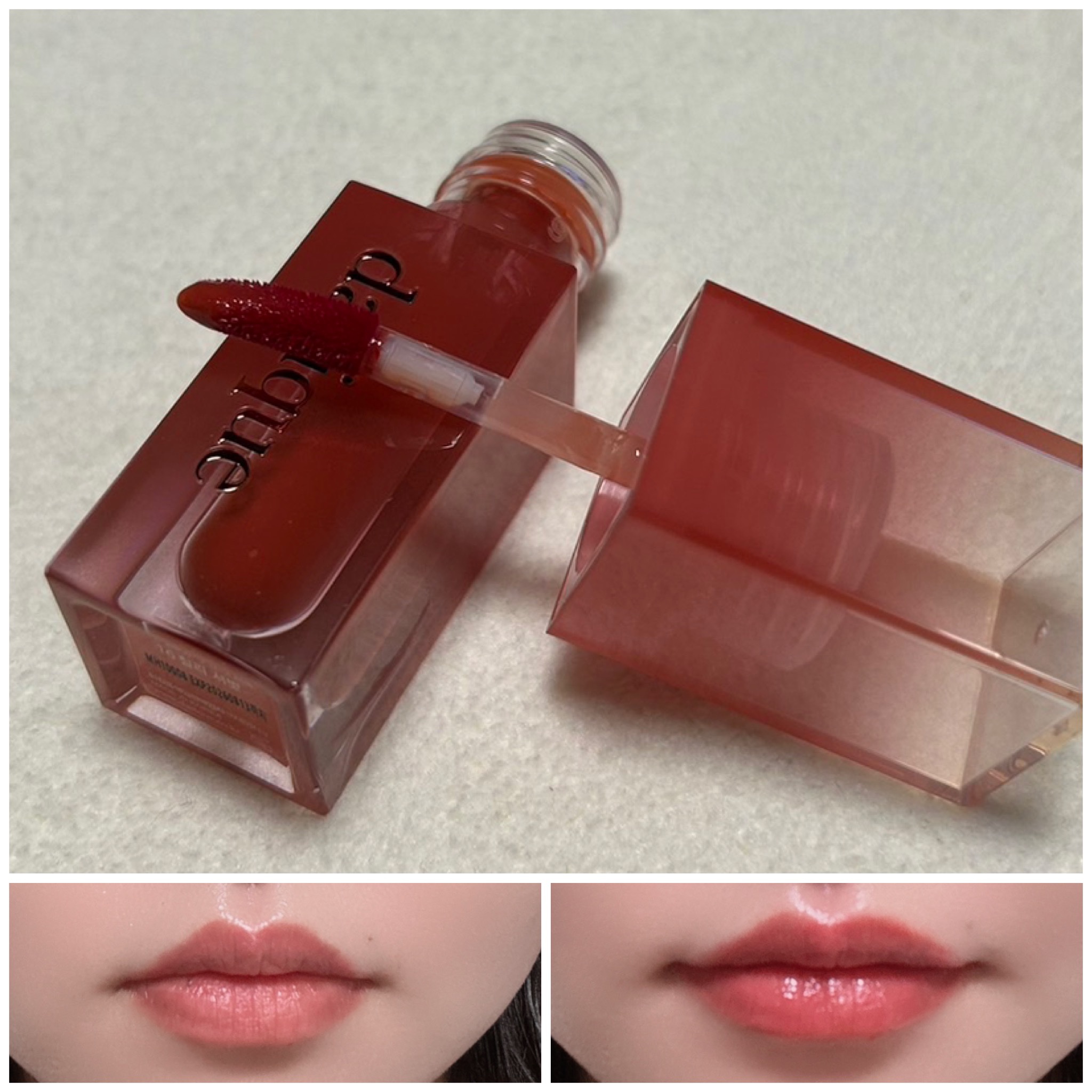 ジューシーデュイティント 16 チリシャーベット/dasique/リップティントを使ったクチコミ（2枚目）