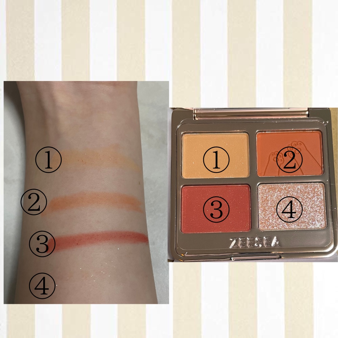 アニマルアイシャドウ(4シェード)/ZEESEA/アイシャドウパレットを使ったクチコミ（3枚目）