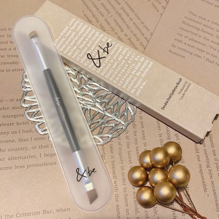 ダブルエンドアイブロウブラシ熊野筆/&be/メイクブラシを使ったクチコミ(8枚目)