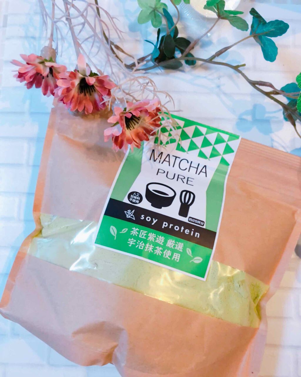 MATCHA PURE（プロテインパウダー）/ピュアパートナー/ソイプロテインを使ったクチコミ（1枚目）