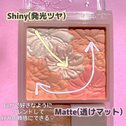 グロウフルールチークス(ブレンドタイプ)/キャンメイク/パウダーチークを使ったクチコミ(3枚目)