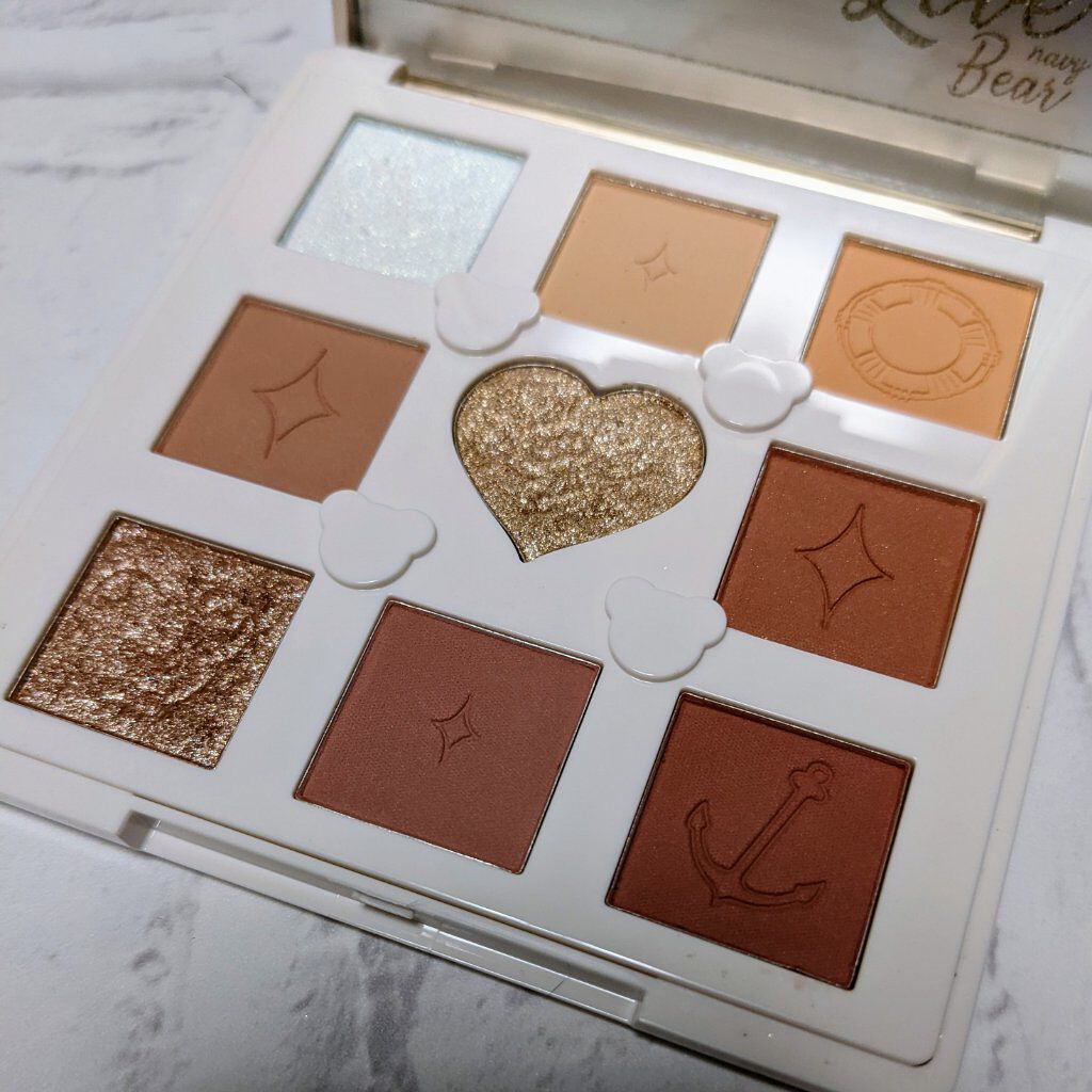 Love Bear 9色 アイシャドウパレット レッドビーンミルクティー/FlowerKnows/アイシャドウパレットを使ったクチコミ（2枚目）