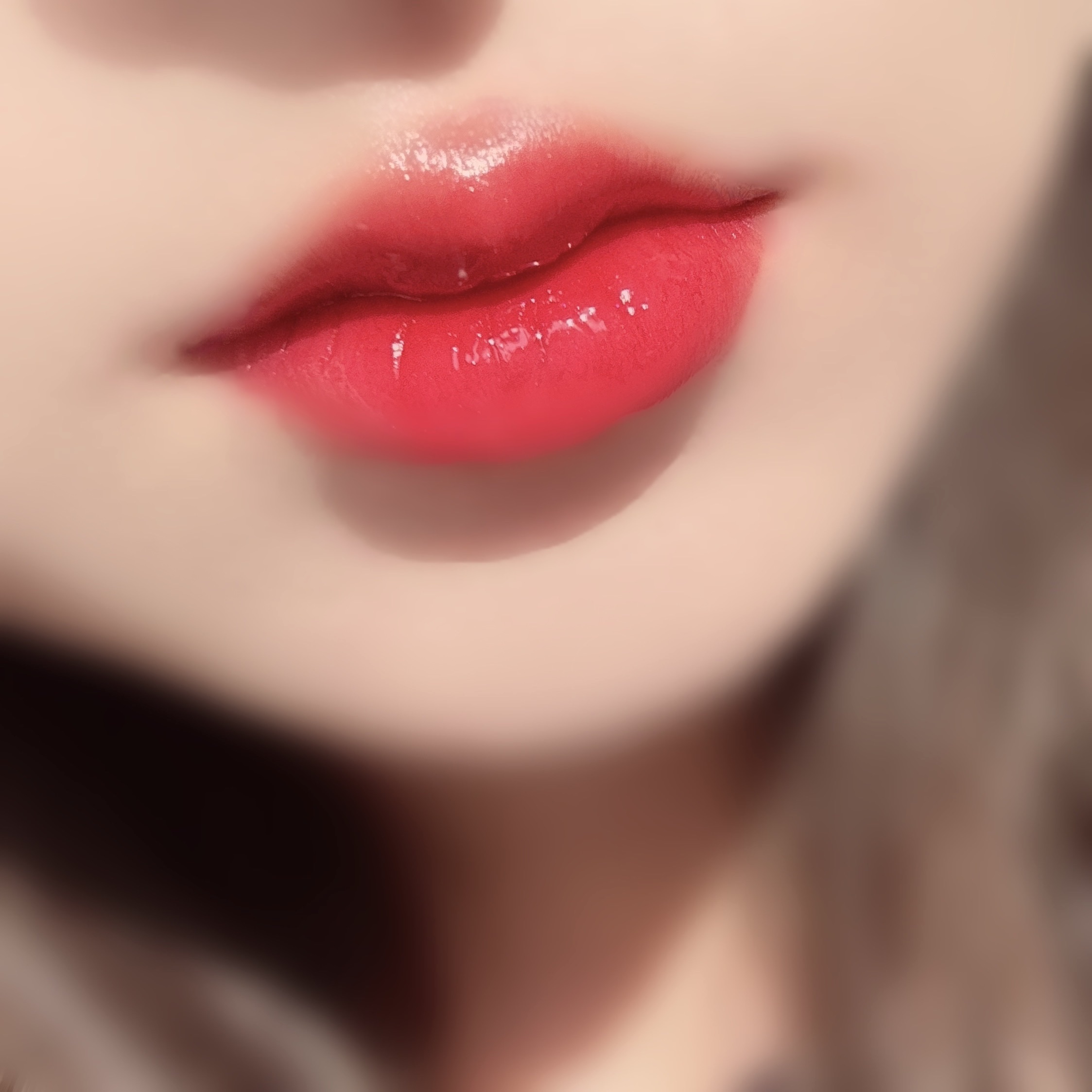 グラッセリップティント 08 コールドチェリ/mude./リップティントを使ったクチコミ（2枚目）