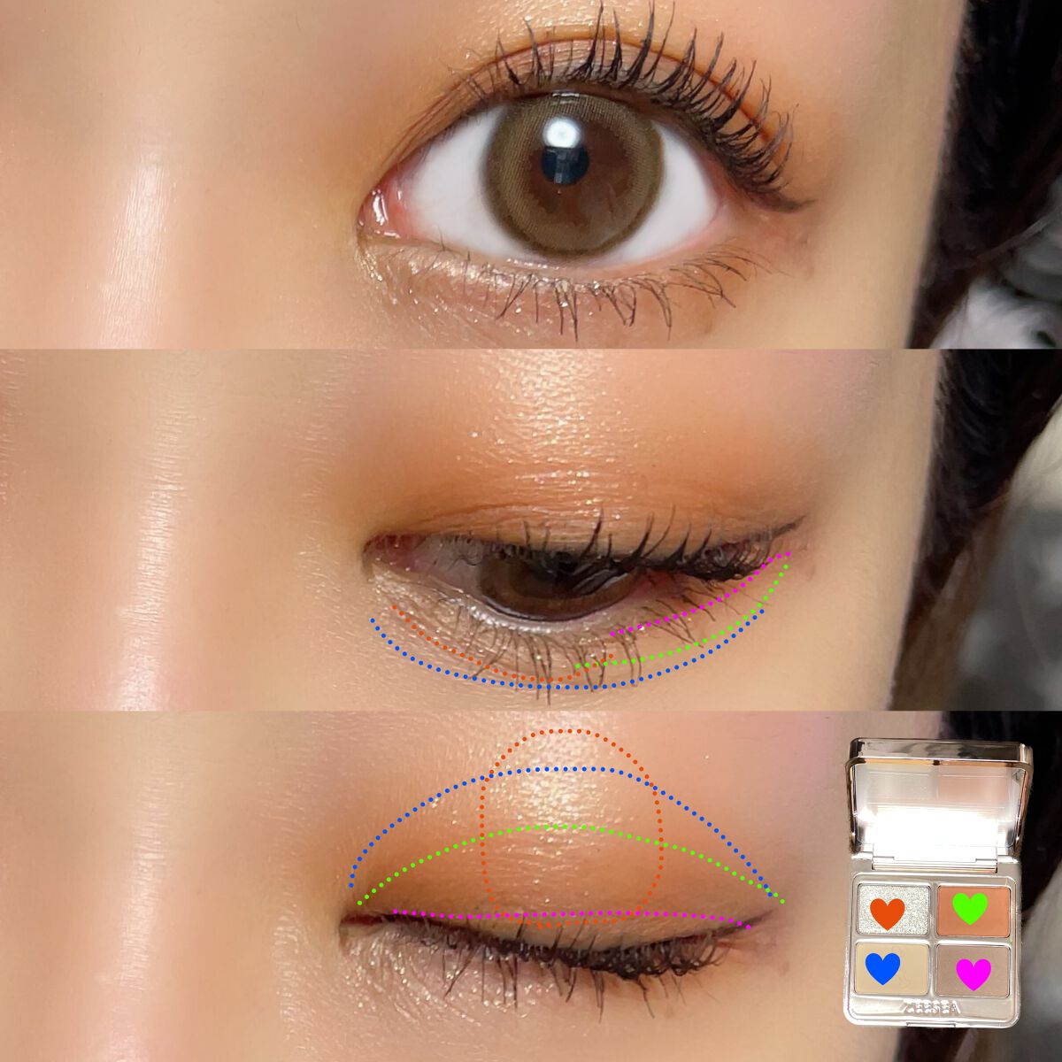 アニマルアイシャドウ(4シェード) D02 素直/ZEESEA/アイシャドウパレットを使ったクチコミ（2枚目）