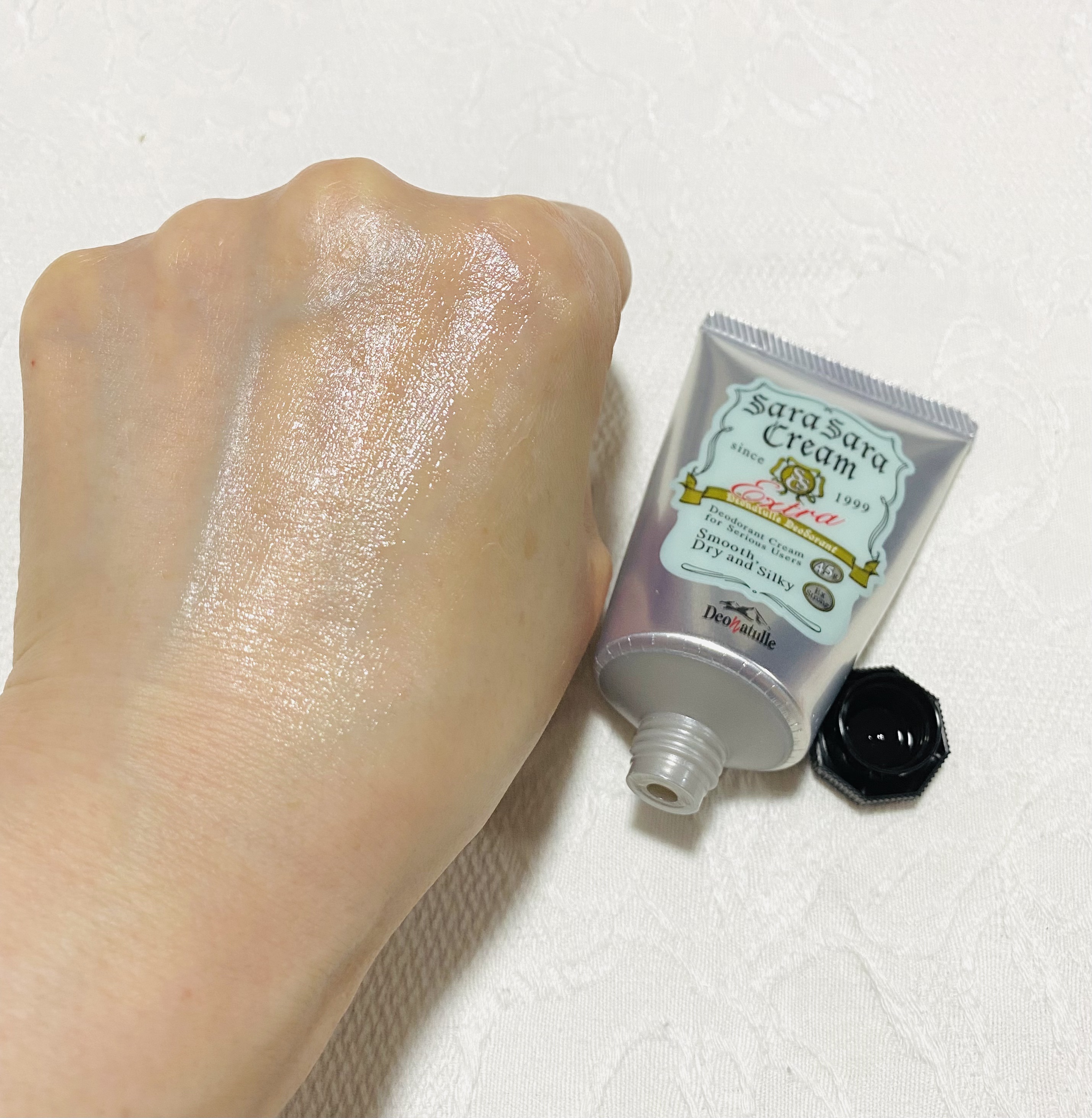 薬用足指さらさらクリーム/デオナチュレ/デオドラント・制汗剤を使ったクチコミ（3枚目）