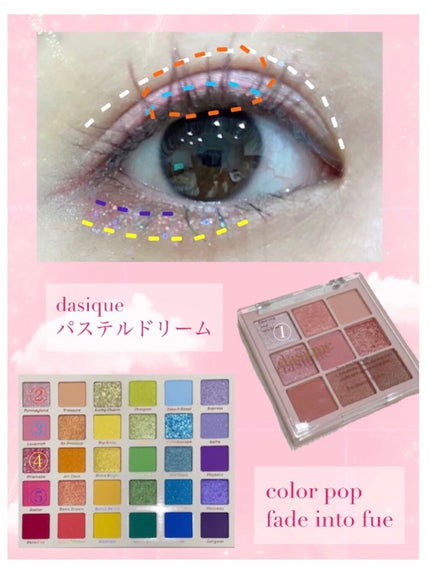 fade into hue/ColourPop/アイシャドウパレットを使ったクチコミ(2枚目)