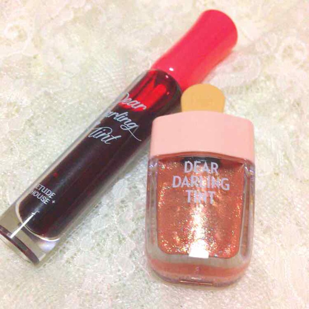 ディアダーリン ウォータージェルティント （アイスティント）/ETUDE/口紅を使ったクチコミ（1枚目）