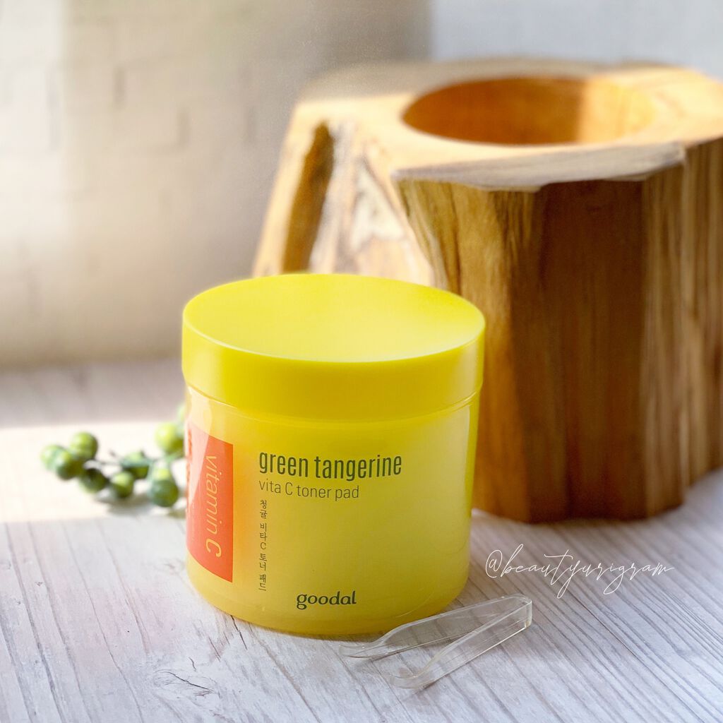 グリーンタンジェリン ビタCダークスポットケアパッド/goodal/トナーパッドを使ったクチコミ（1枚目）
