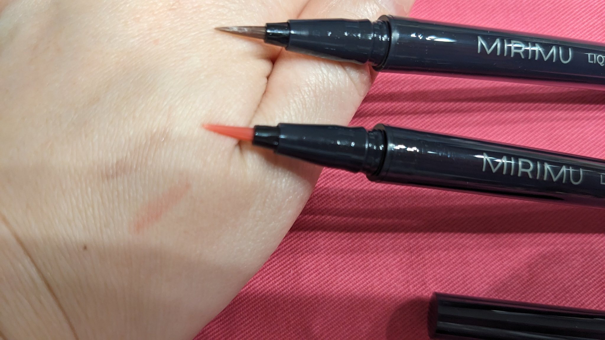 MIRIMU リキッドライナーのクチコミ「ドラッグストアでテスターでお試しして買ったもののすっごく薄かった💦
もっとテスターは濃いめだっ.....」（2枚目）