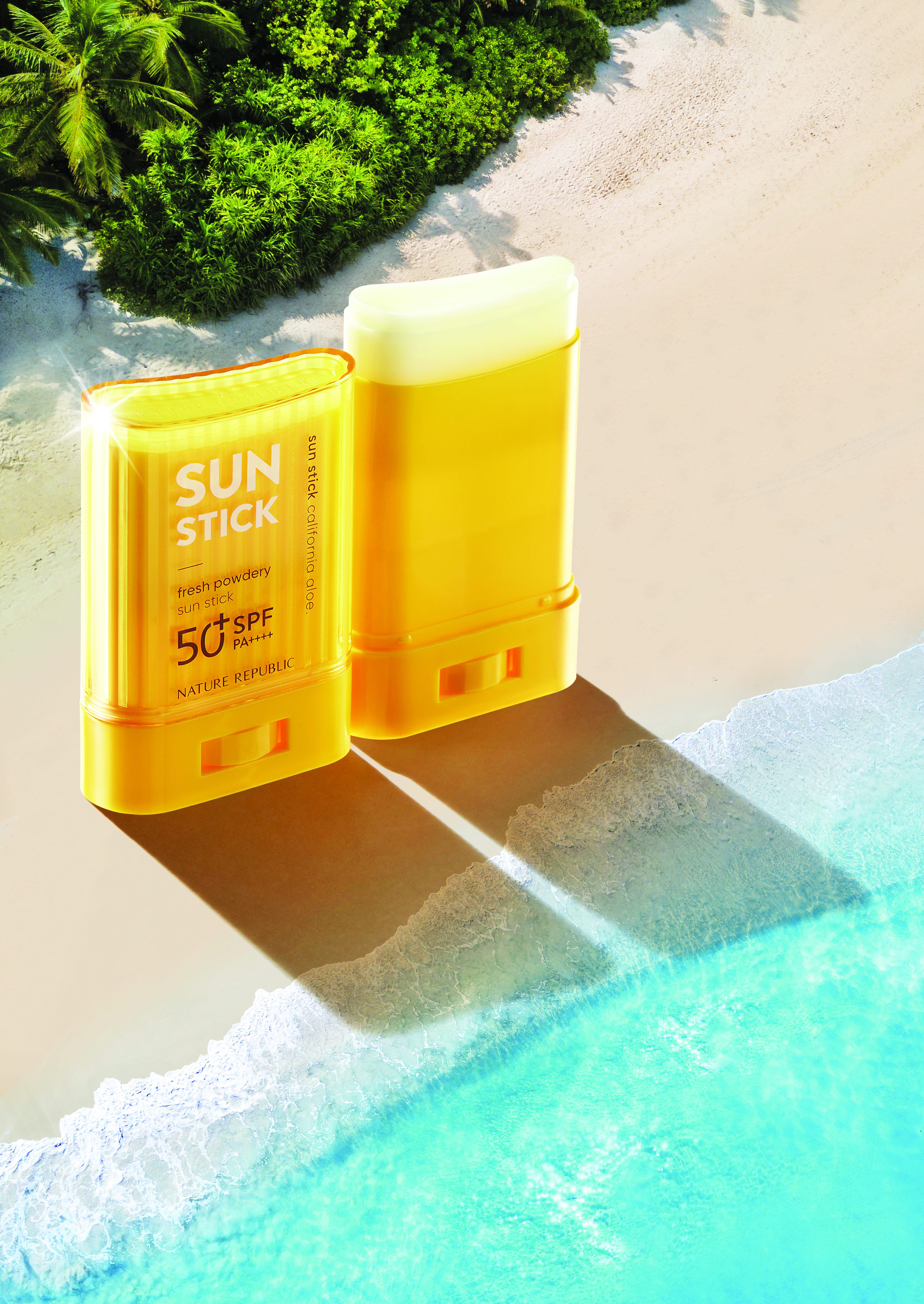 パウダリーUVアロエスティック/ネイチャーリパブリック/日焼け止めスティックを使ったクチコミ（1枚目）