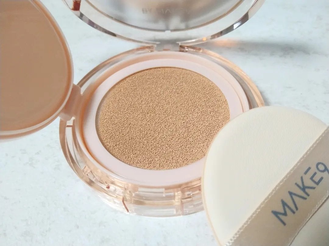 ヌードカーミンググロークッション/MAKE9/クッションファンデーションを使ったクチコミ(3枚目)