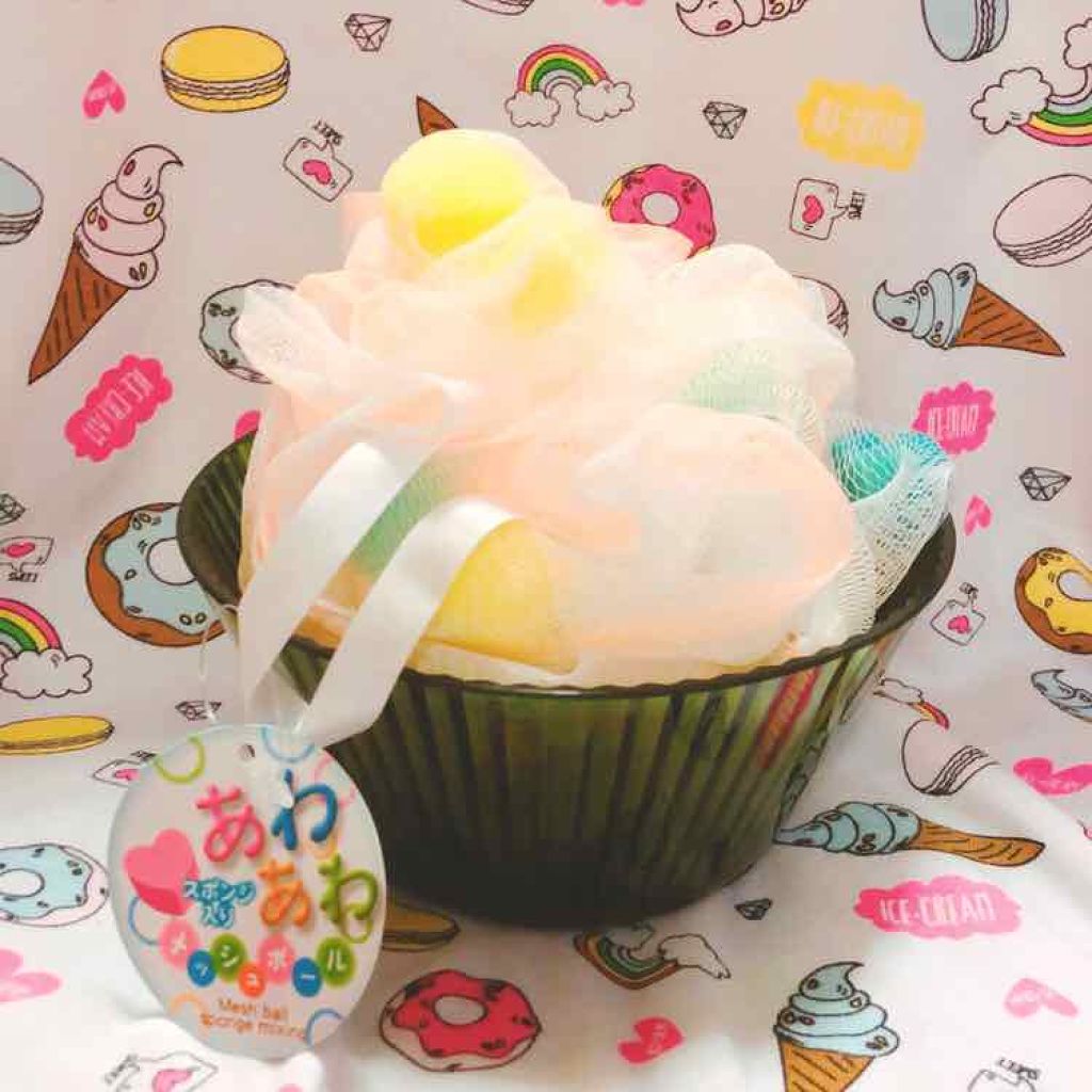 スポンジ入りメッシュボール/キャンドゥ/バスグッズを使ったクチコミ（1枚目）