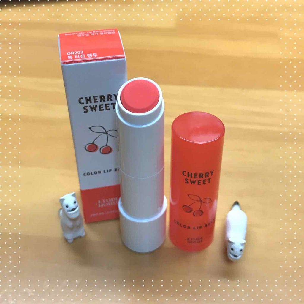チェリースイート カラーリップバーム/ETUDE/口紅を使ったクチコミ（2枚目）