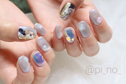 #東京リベンジャーズネイル,#マグネットネイル,#キラキラネイル,#痛ネイル,#模写ネイル,#キャラクターネイルのネイルデザイン