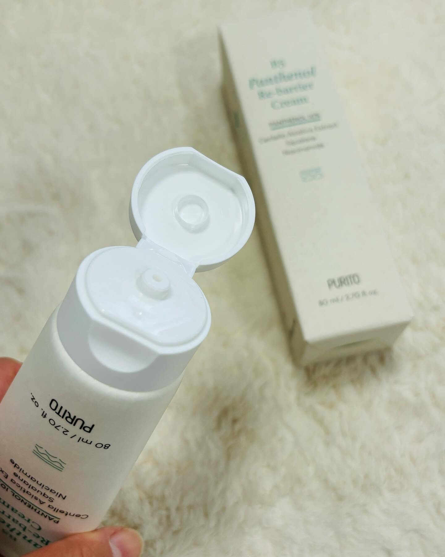 B5パンテノールリバリアクリーム/PURITO/フェイスクリームを使ったクチコミ（2枚目）