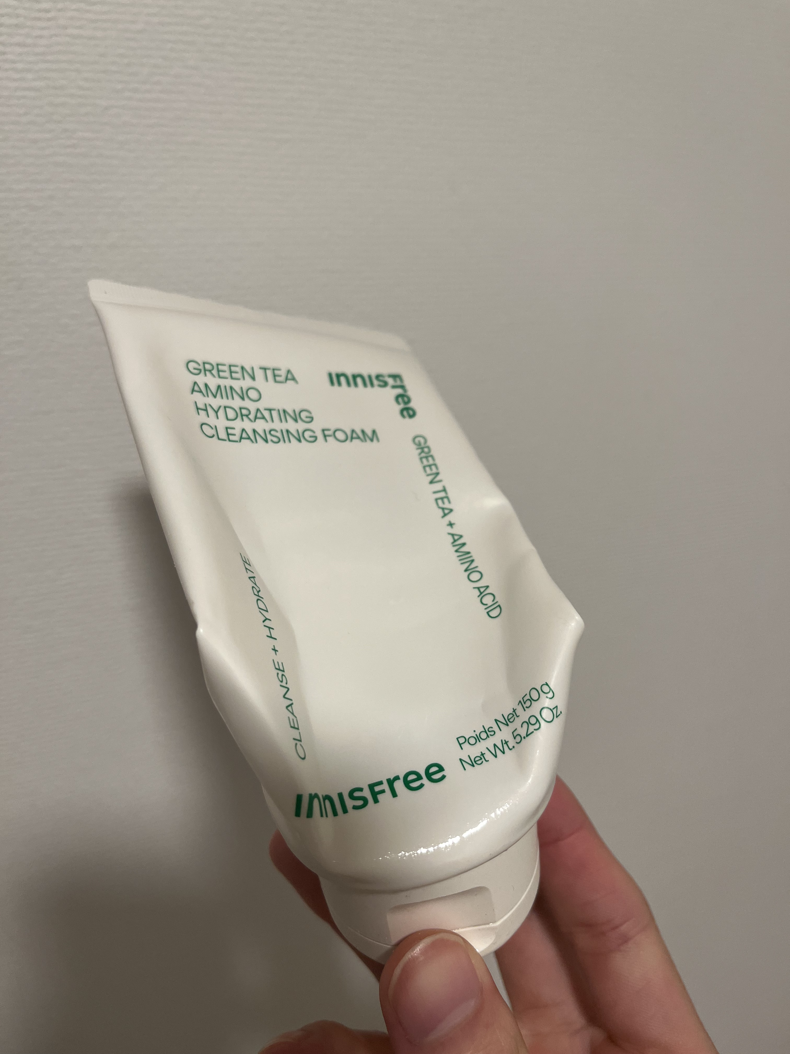 innisfree グリーンティー アミノ　クレンジングフォームのクチコミ「innisfreeグリーンティー アミノ　クレンジングフォーム

イニスフリーの洗顔使い切りま.....」（1枚目）