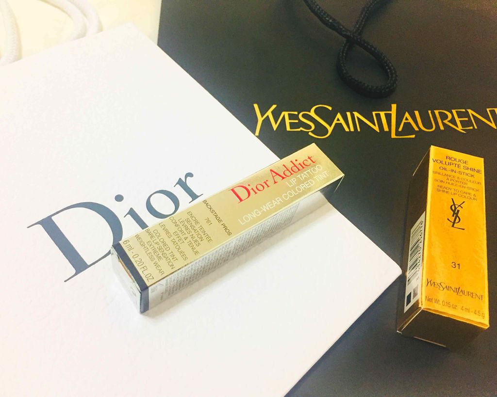 ルージュ ヴォリュプテ シャイン/YVES SAINT LAURENT BEAUTE/口紅を使ったクチコミ（1枚目）