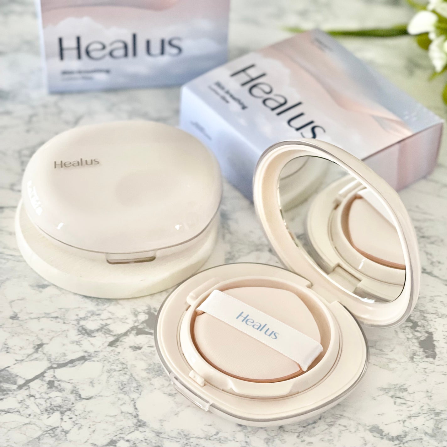 ブリージンググロークッション/Healus/クッションファンデーションを使ったクチコミ(2枚目)