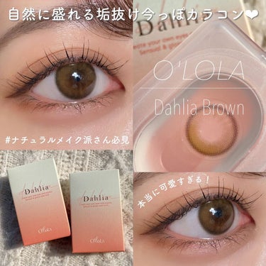 ダリアブラウンマンスリー (DAHLIA BROWN monthly)/OLOLA/１ヶ月（１MONTH）カラコンを使ったクチコミ（1枚目）