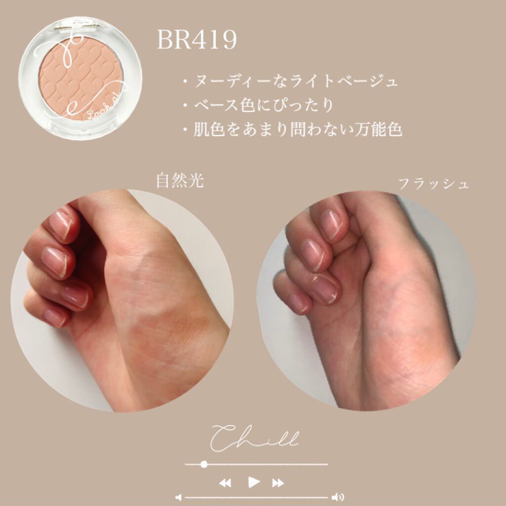 ルックアット マイアイ カフェ BR419/ETUDE/単色アイシャドウを使ったクチコミ（2枚目）