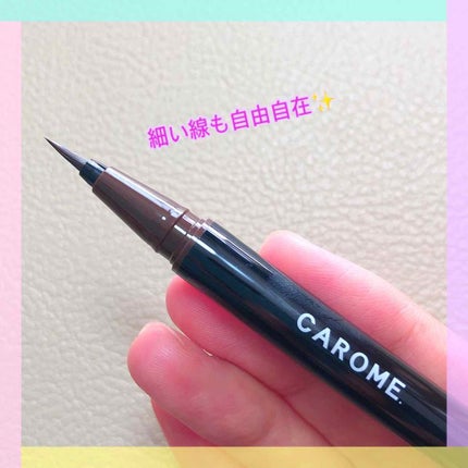 ウォータープルーフ リキッドアイライナー/CAROME./リキッドアイライナーを使ったクチコミ(2枚目)