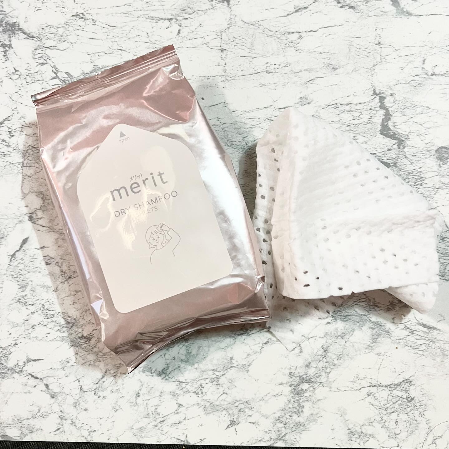 メリット ドライシャンプーシート すっきり爽快タイプ/メリット/ドライシャンプーを使ったクチコミ（3枚目）