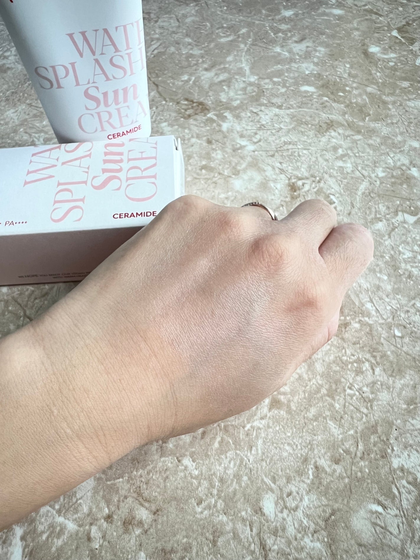 ウォータースプラッシュサンクリーム セラミド/espoir/日焼け止めクリームを使ったクチコミ(3枚目)