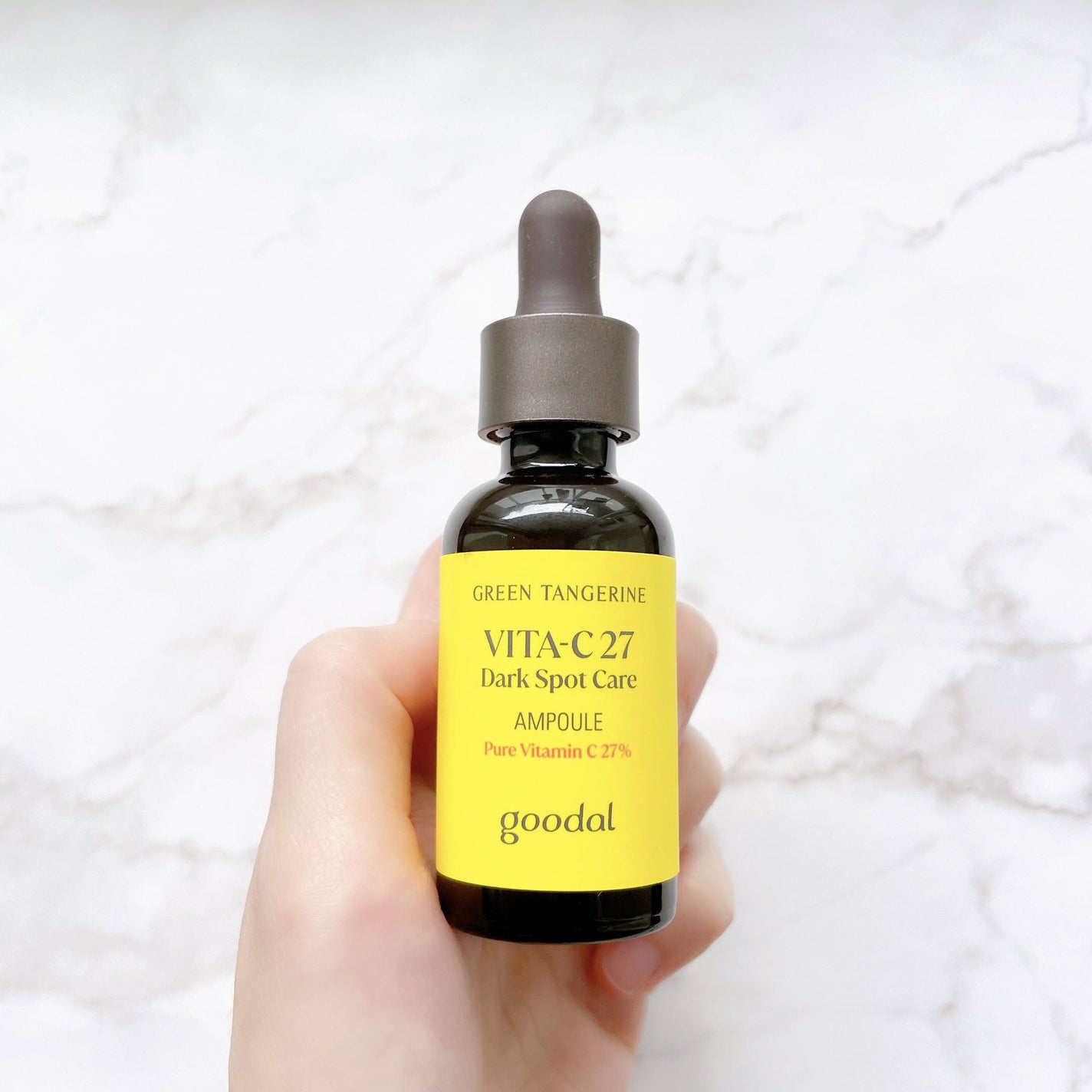 グリーンタンジェリンビタC27ダークスポットケアアンプル/goodal/美容液を使ったクチコミ(3枚目)
