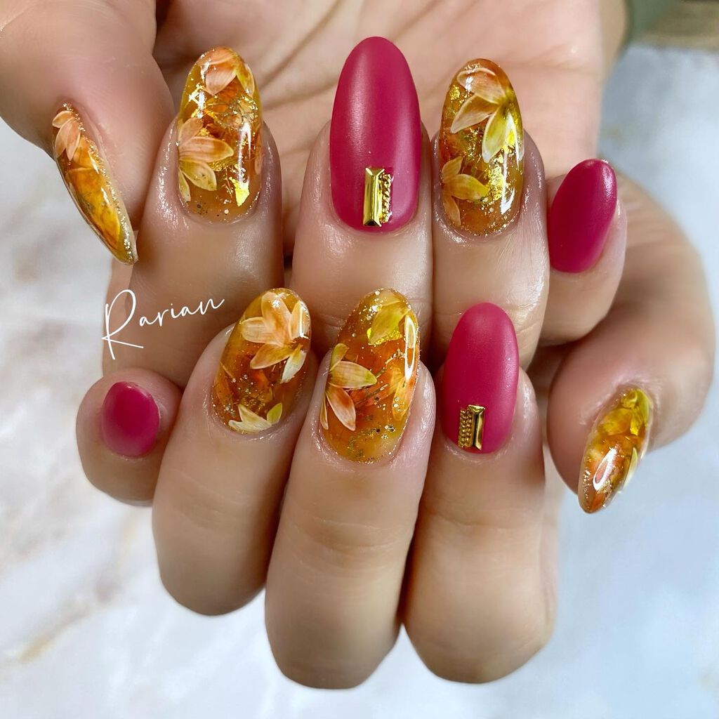 chiho on LIPS 「おまかせart・.。*・.。*.即興紅葉アート🍁秋ですね🍠🍂🍁..」(1枚目)