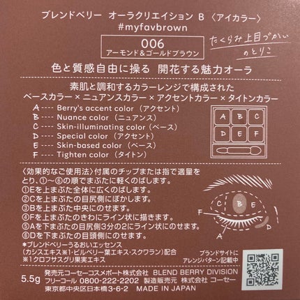 オーラクリエイション/BLEND BERRY/アイシャドウパレットを使ったクチコミ(3枚目)