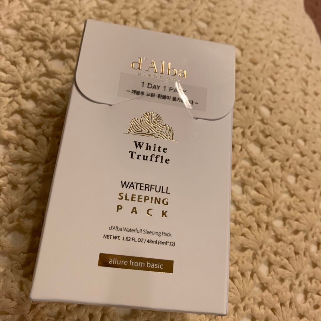 ホワイトトリュフウォータフルヴィーガンスリーピングパック/ダルバ/シートマスク・パックを使ったクチコミ(1枚目)