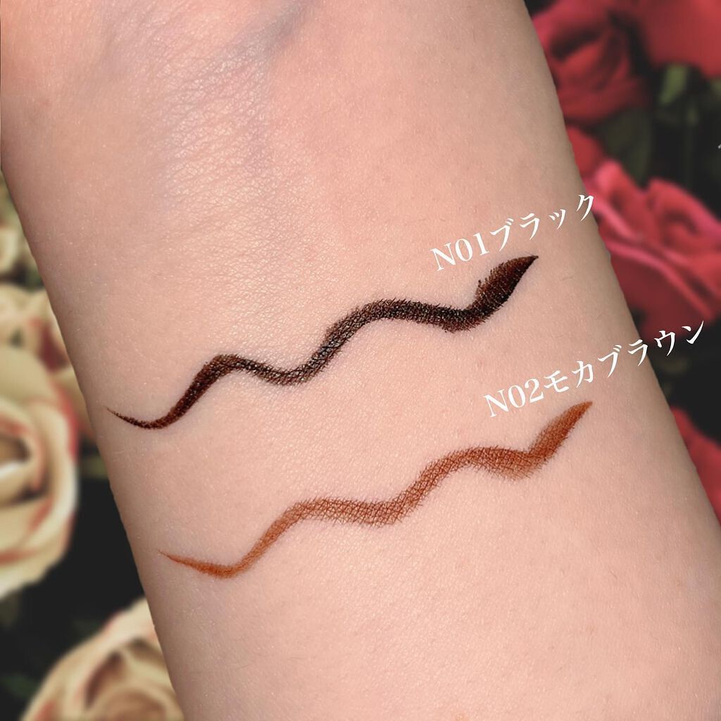 フローティングカラーリキッドアイライナー N02モカブラウン/COLORKEY/リキッドアイライナーを使ったクチコミ（3枚目）